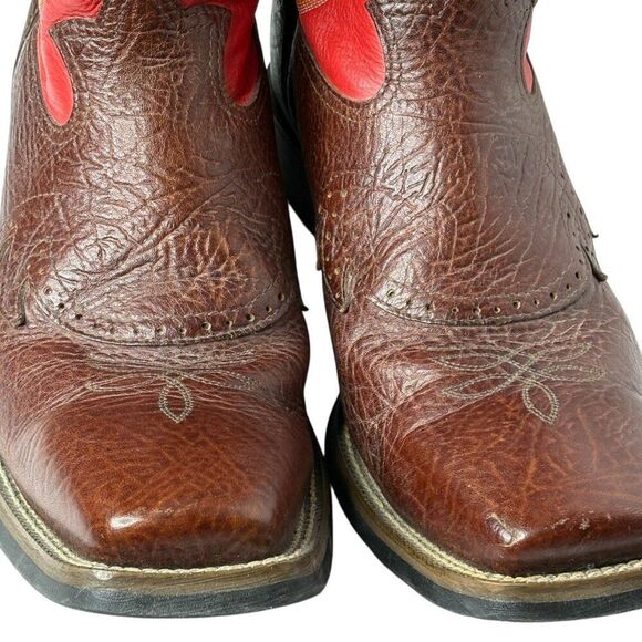 Tony Lama 3R Men’s Western Boots Red Leather RR1103 Size 11.5 main image 4